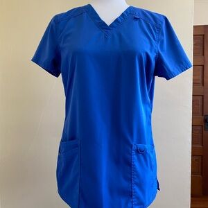 Landau Women's Royal Blue Short Sleeve Scrub Top
